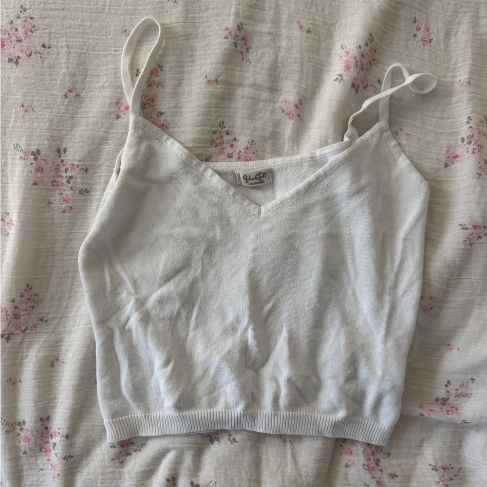Brandy Melville White Cropped Tank